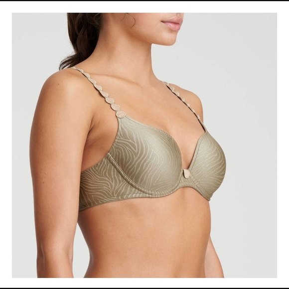 Marie Jo Women's Sz 36C L’Aventure Tom Green Zebra Print Underwire Bra - Picture 2 of 9